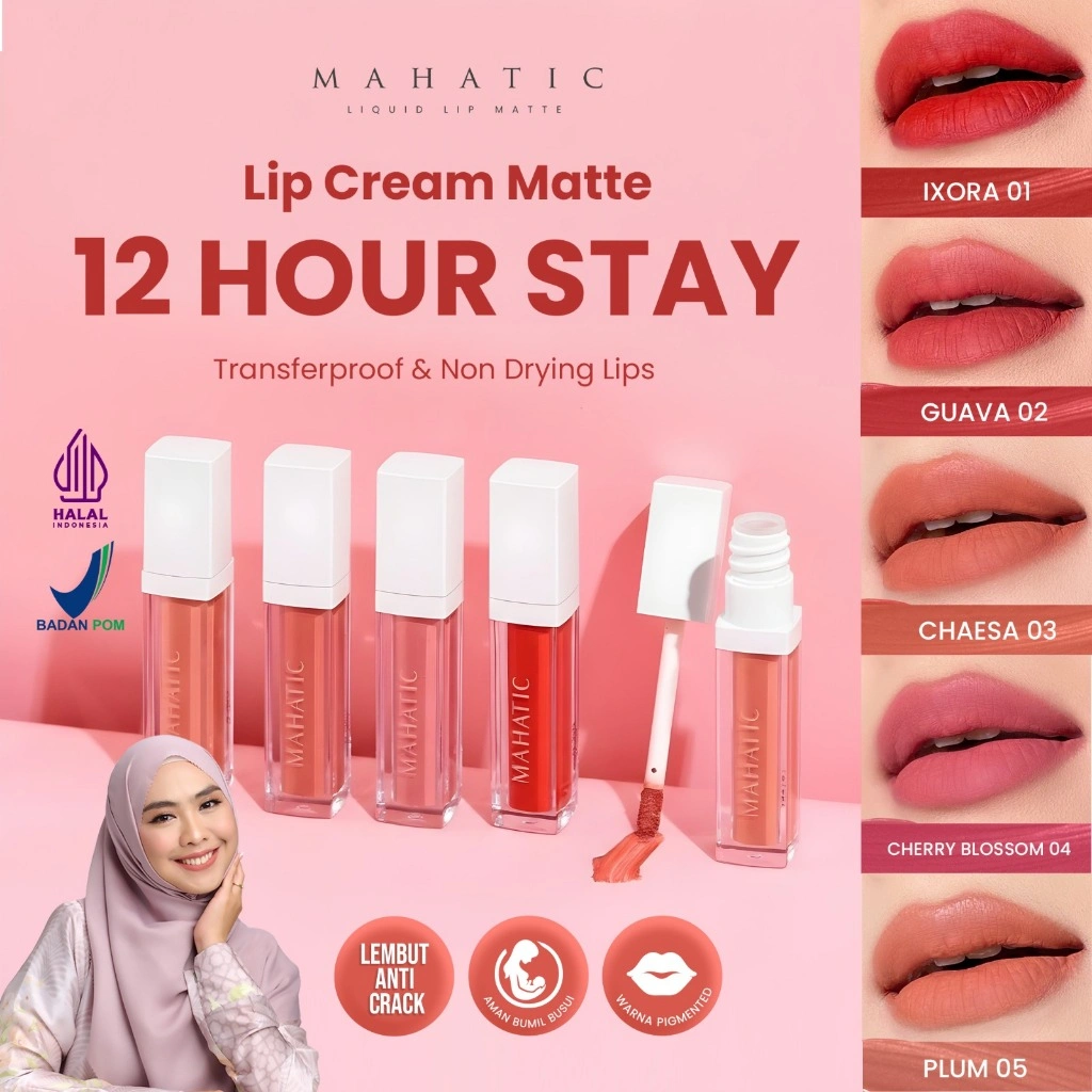 MAHATIC Paket Ombre Lips Bonus DeoSpray by Oki Setiana Dewi Lipcream Lipstik Ombre Waterproof