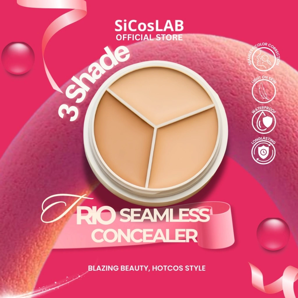 SicosLAB Trio Concealer - Menutupi Noda Hitam & Bekas Jerawat dengan Sempurna