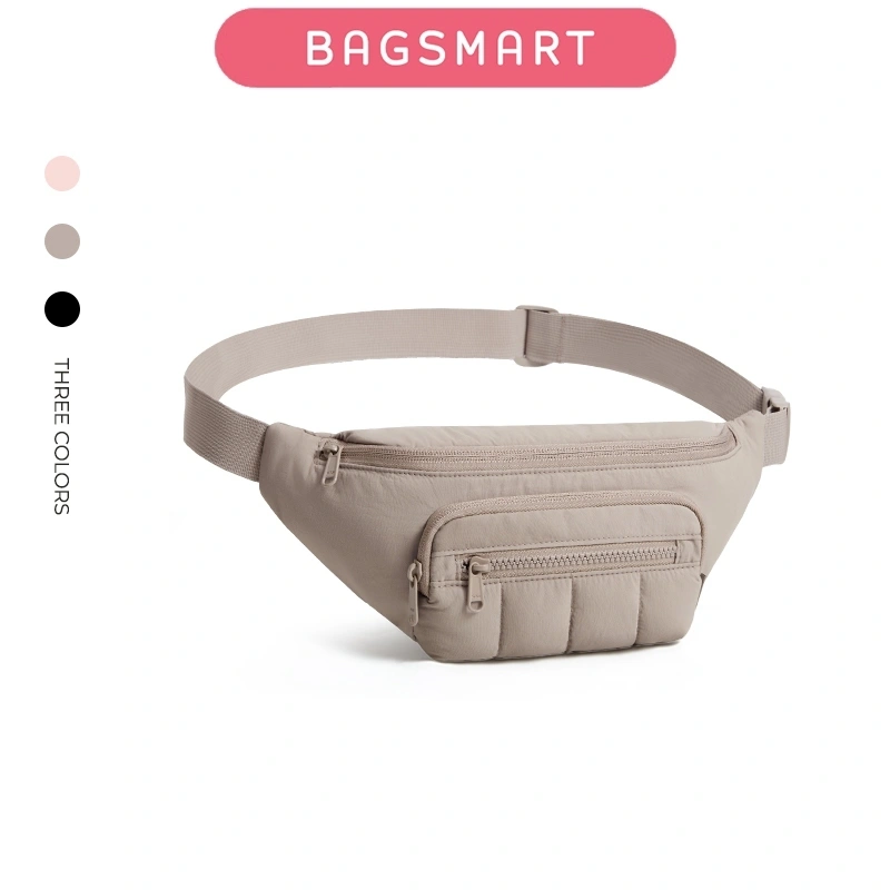 BAGSMART Waist Bags Puffy Chest Bags Tas Pinggang Tas Selempang Wanita Sling Bag Zipper