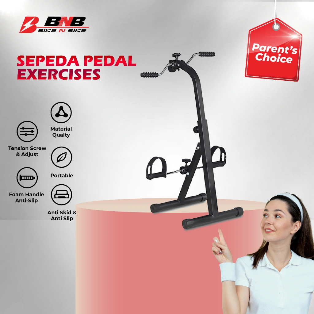 BikeNBike Sepeda Statis Dual Pedal Excercise Alat Terapi Stroke Tangan dan Kaki Olahraga Gym Fitness