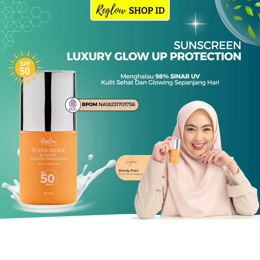 REGLOW SUNSCREEN LUXURY GLOW UP SPF 50+ PA+++ Chemical Sunscreen Sun Protection 30 ml