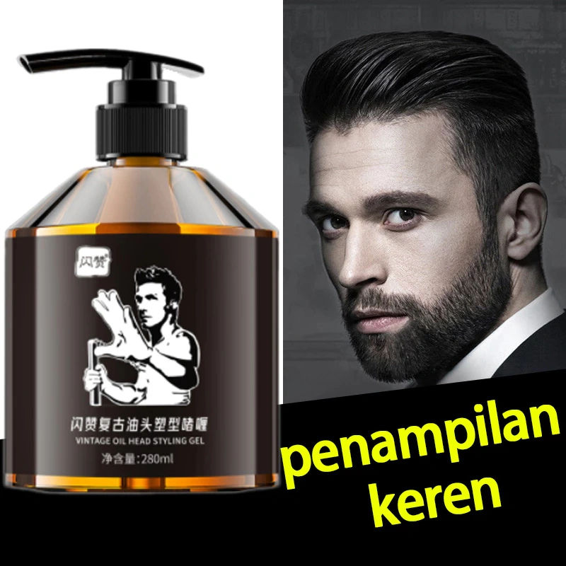 Minyak rambut pria Hair Styling gel hair spray Penata Tahan Lama Tidak Lengket