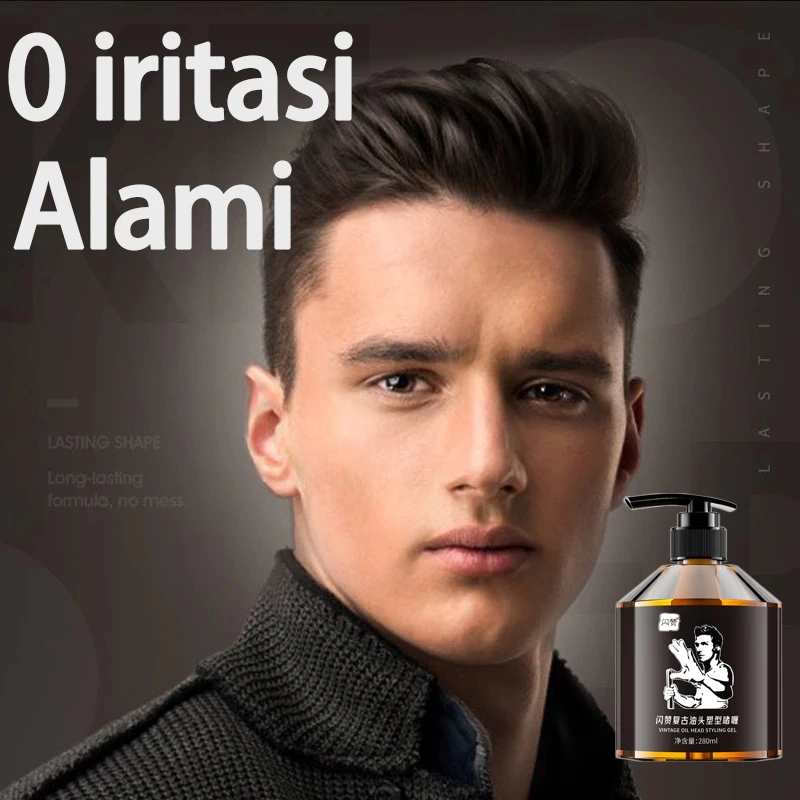 Minyak Rambut Pria Penataan Tahan Lama Tidak Lengket Gel Rambut Pelembap dan Menghaluskan