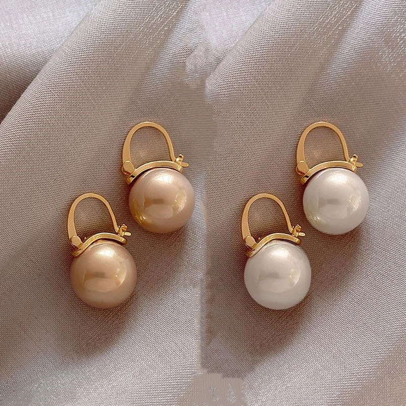 Ohellow.Studio MUTIARA PEARL Earrings Anting Tindik Korean Style Aesthetic Minimalis Retro Wanita [A4-4] [x]