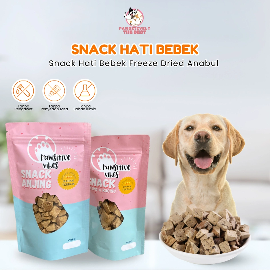 Freeze Dried Duck Liver Bites - Cemilan Anjing Kucing Hati Bebek Bentuk Dadu - Dog Cat Snack Duck Liver -Snack Hati Bebek Freeze - Training Treats - Camilan Anjing Kucing Hati Bebek Kering - Dog Snack Anjing Puppy