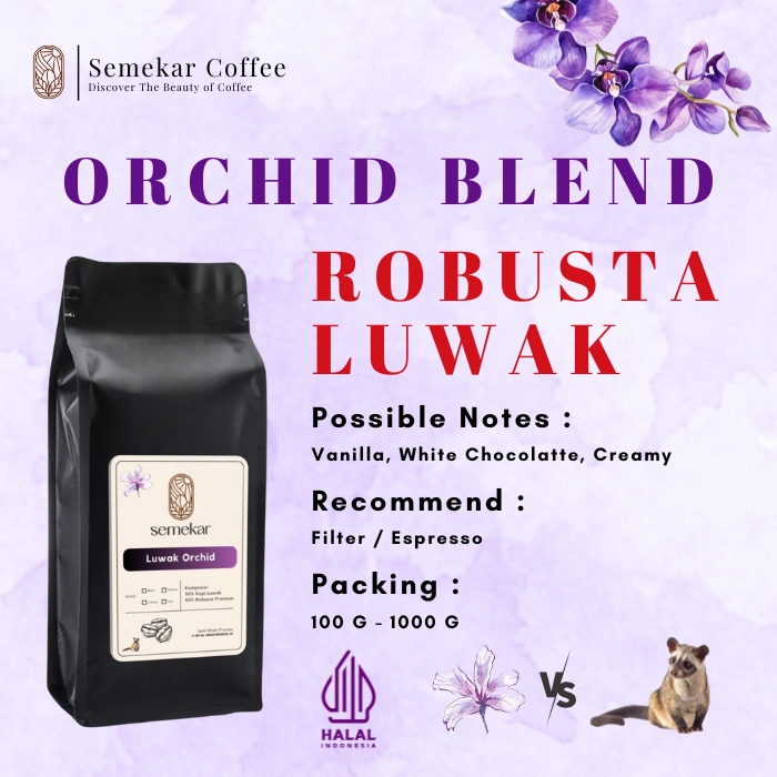 Semekar Coffee - Kopi Luwak Orchid House Blend Robusta Roasted Beans