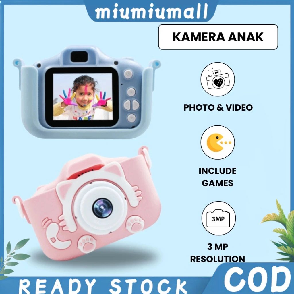 【Harga minimum】1080p Kamera Anak Mini Digital Mini Camera For Kids Camera Foto Video / Kamera Digital Anak Hadiah / Kamera Foto Video / Kids Camera