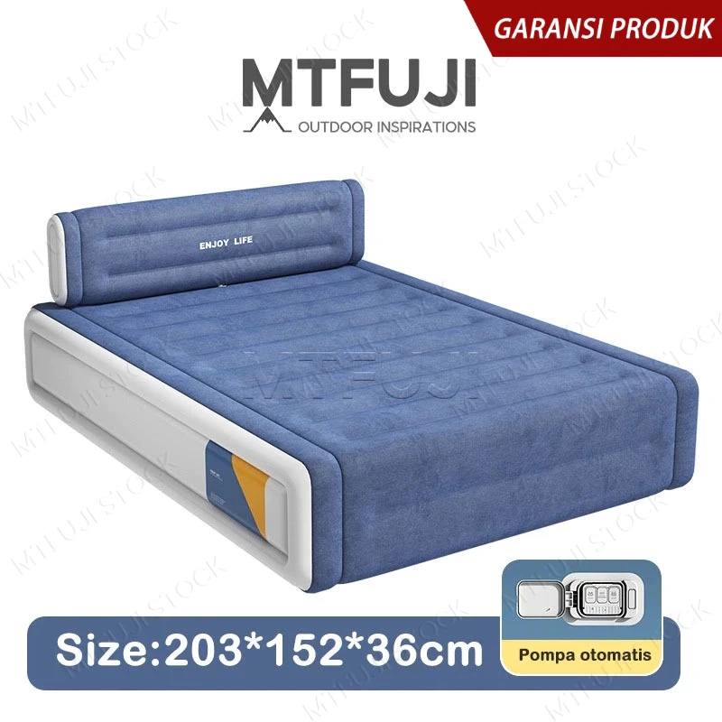 Mt.Fuji Tempat tidur tiup camping Tempat tidur udara pompa otomatis Tempat tidur sandaran Dobel bed Tempat tidur udara rumah indoor