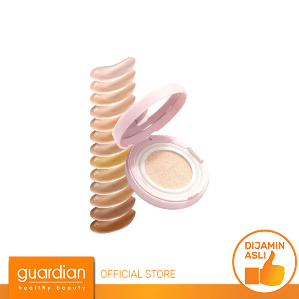 Rose All Day The Realest Lightweight Essence Cushion - All Skin Medium to High Buildable Coverage, Efek Pore Blurring, Melembapkan 15Gr
