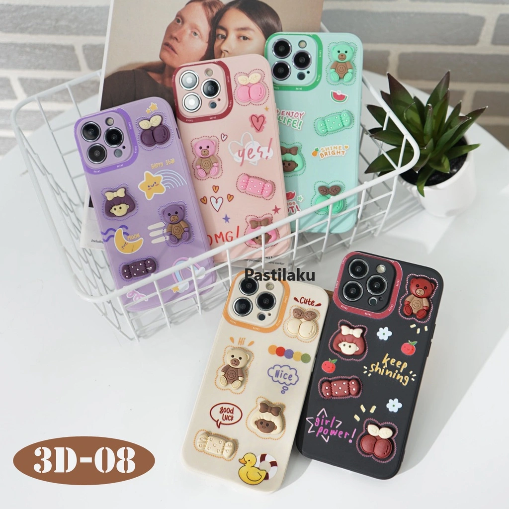 (3D08) For Live Softcase 3D Motif Timbul Macaron Pastel All Type Hanphone | Softcase Hp | Silicon Hp | Kesing Hp | Case Hp | Casing Hp | Pelindung Hp | Softcase Handphone | Silicon Handphone | Kesing Handphone | Case Handphone | Casing Handphone