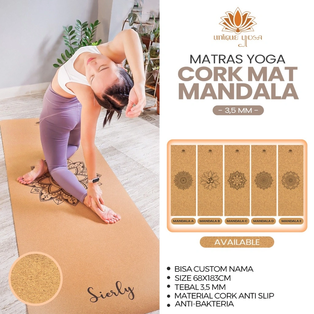 Matras Yoga Motif / Alas Yoga Matras Yoga / Matras Yoga Cork Mat Mandala / Matras Senam Yoga / Matras Yoga Rubber Cork / Matras Yoga Outdoor / Matras Yoga Anti Slip / Cork Mat Yoga / Natural Yoga Mat Cork