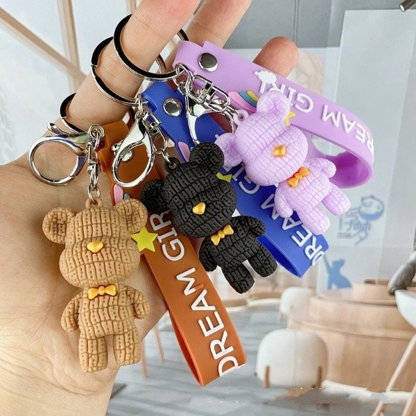 Gantungan Kunci Rumah Kamar Beruang Cute Bear KeyChain Dream Girl PVC