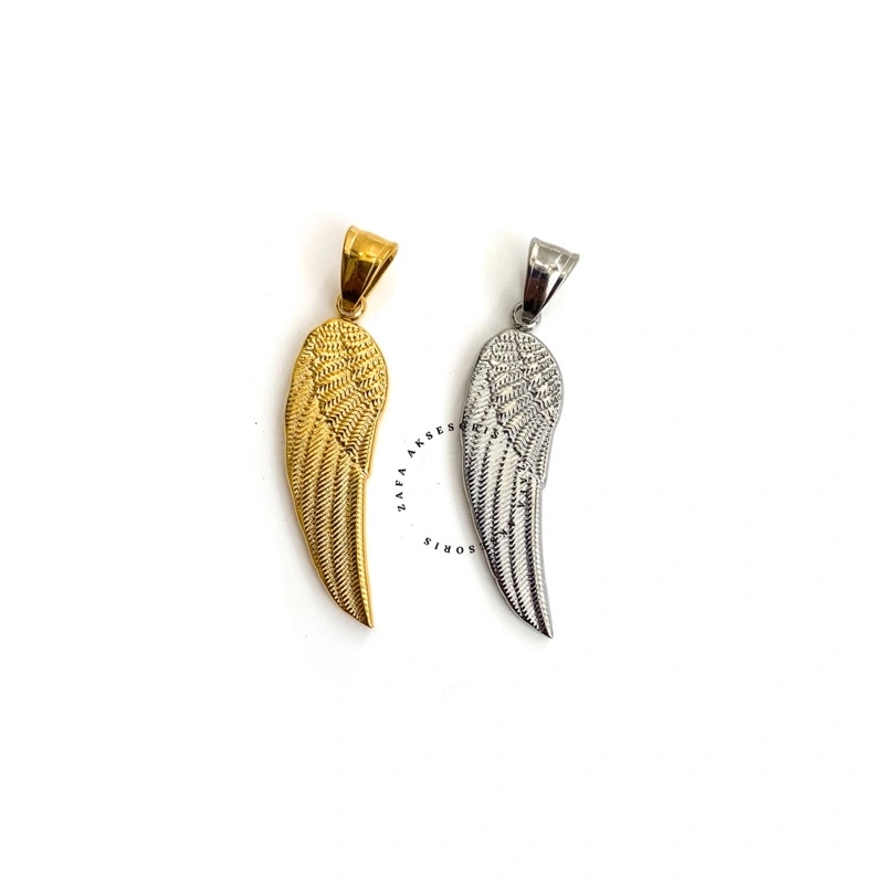 Zafa Liontin Kalung Stainless Steel Anti Karat Model Sayap - Maida