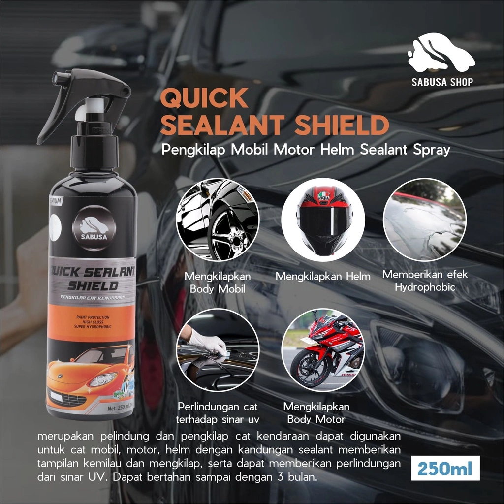 SABUSA Quick Sealant Shield Instant Coating Spray Guard Pengkilap Body