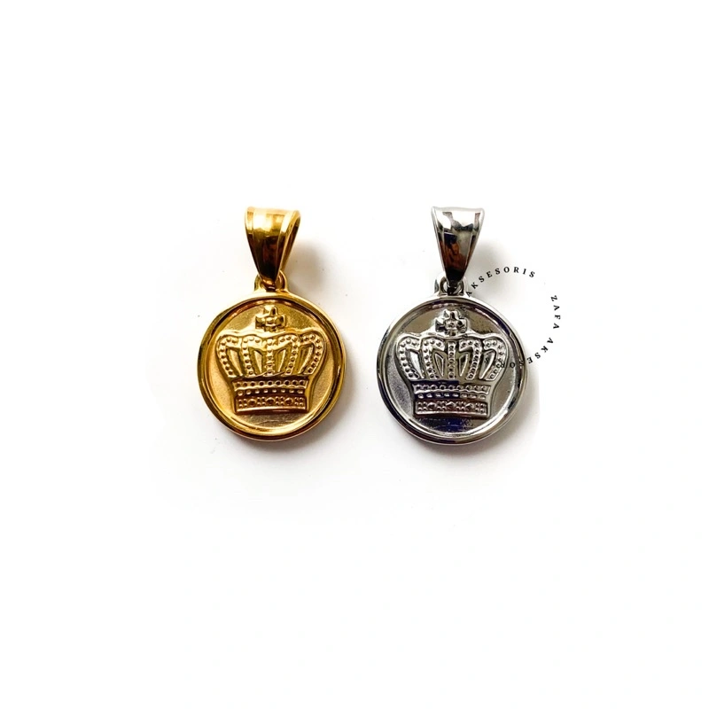 Zafa Liontin Kalung Stainless Steel Anti Karat - Wyatt Crown