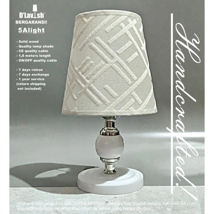 Garnet Wood WX - Lampu Meja Hias Minimalis/Tidur/Nakas