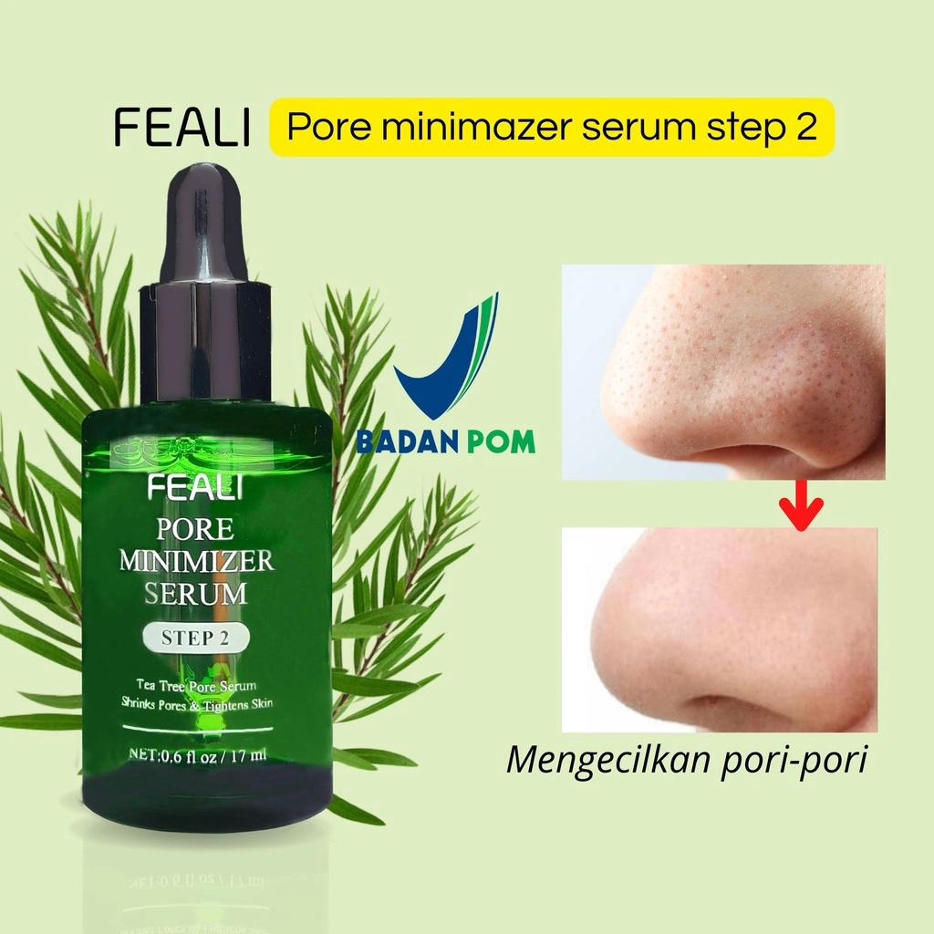 (BPOM) FEALI Pore Minimizer Serum Step 2 - Mengencangkan , Mengecilkan Pori , & Mengontrol Minyak Wajah (17ml)