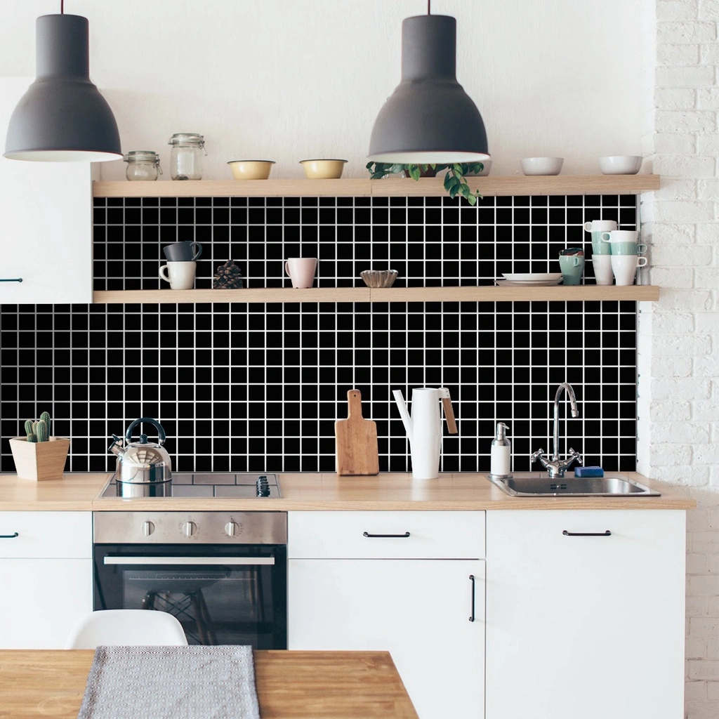 Pusat Wallsticker - Stiker Dinding Dapur Backsplash Wallpaper Background Kitchen Vynil Motif Kotak