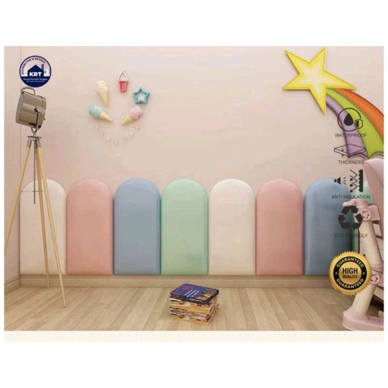 Headboard 30x100 Cupcake / oval - Wall panel hiasan dinding Bisa - Padded on pad foam - busa pengaman dinding - sandaran kasur