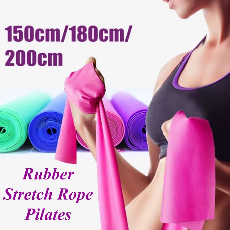 Tali Karet Elastic Rubber Stretch Rope Pilates Stretching Yoga Gym Fiteness Workout Alat Kebugaran