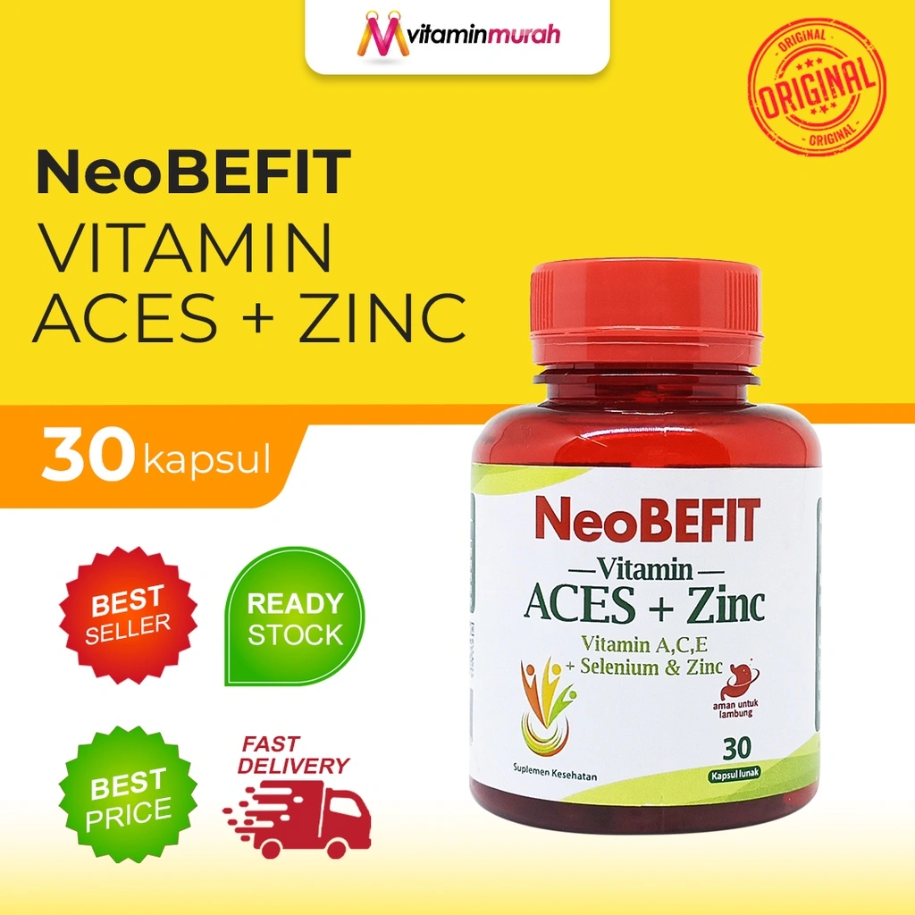 NeoBEFIT Vitamin A C E Selenium + ZINC ISI 30 KAPSUL LUNAK - MULTIVITAMIN KESEHATAN