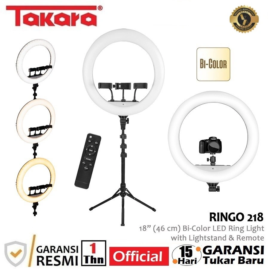 Takara RINGO 218 18 Inch Bi-Color LED Ring Light Ringlight Kit
