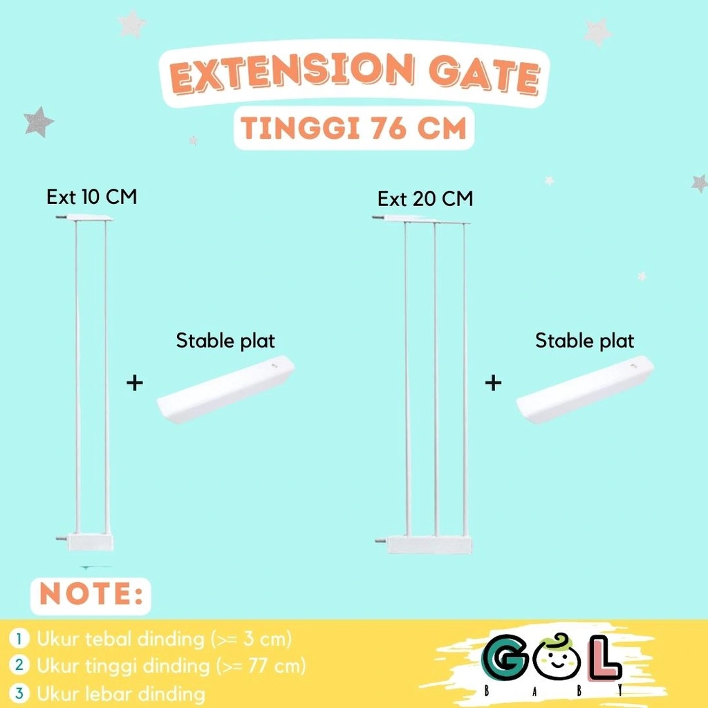 Safety Gate Extension 7cm & 10cm & 20cm -Safety gate pengaman tangga
