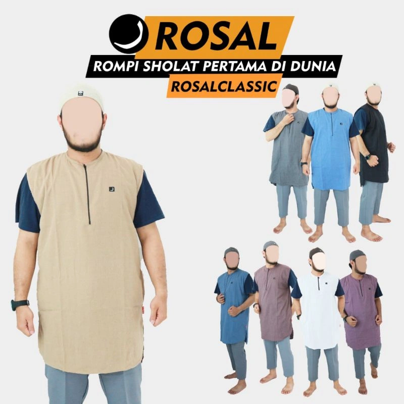Rompi Shalat Classic ROSAL Pria Dewasa Ukuran M L XL 2XL 3XL