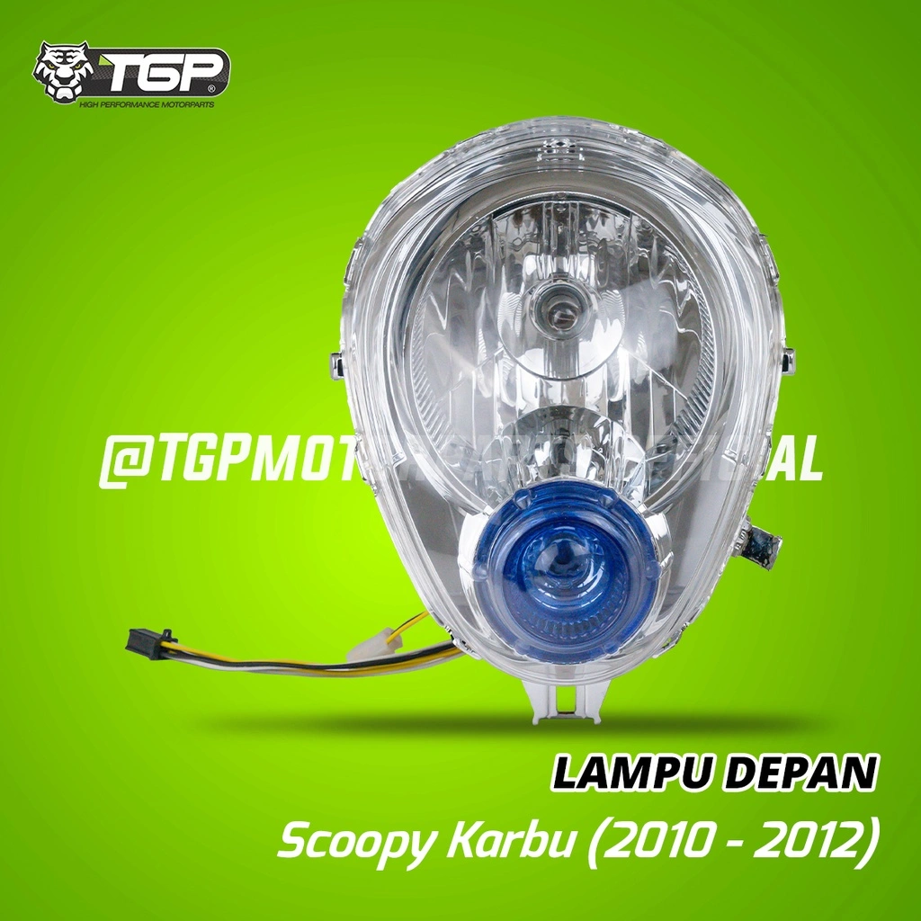 Lampu Depan Set Reflektor Headlamp Honda Scoopy Karbu 2010 2011 2012