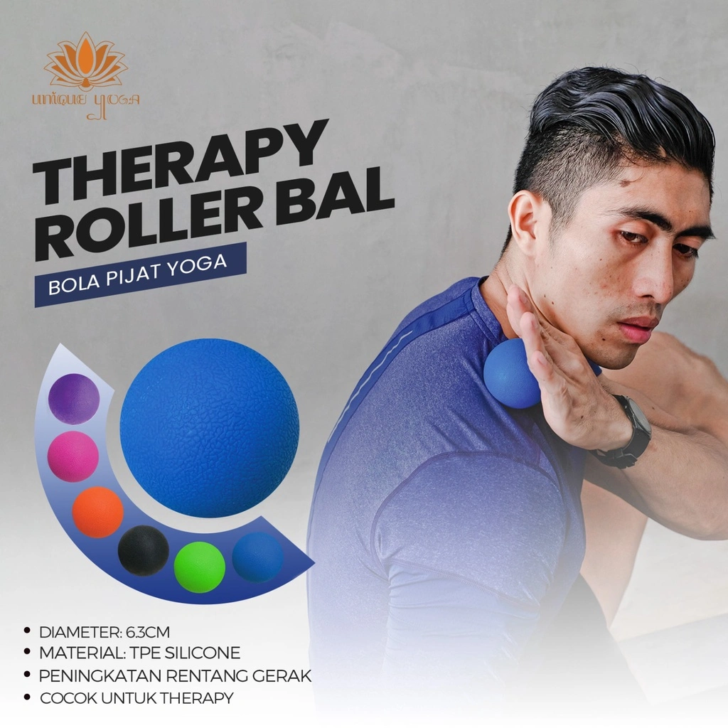 Single Massage Therapy Ball / Bola Terapi Yoga Gym Ball / Therapy Yoga Gym Ball / Bola Pijat Terapi / Bola Therapy Murah / Bola Pilates