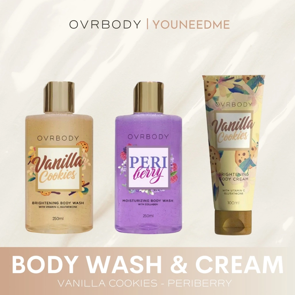OVRBODY Vanilla Cookies Peri Berry Brightening Body Wash & Vanilla Cookies Body Cream