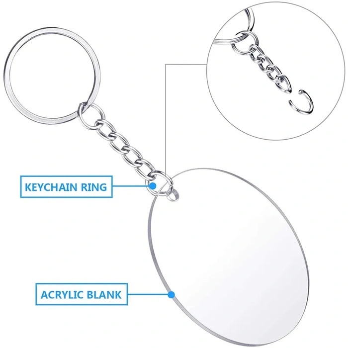 Bahan Gantungan Kunci Polos dengan Ring - Ganci Gantung Bulat