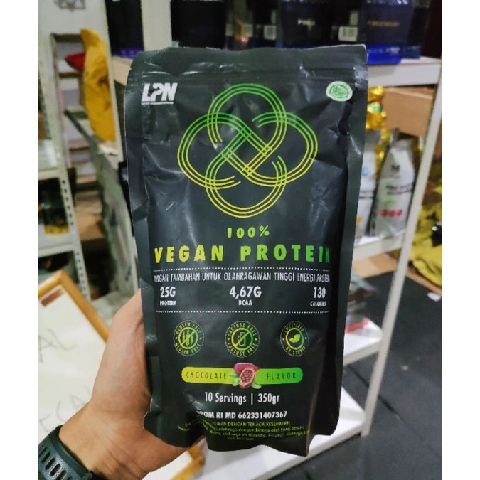 LPN 100% VEGAN - 10 servings / 350g BPOM Halal Plant Based Pea Protein Isolate