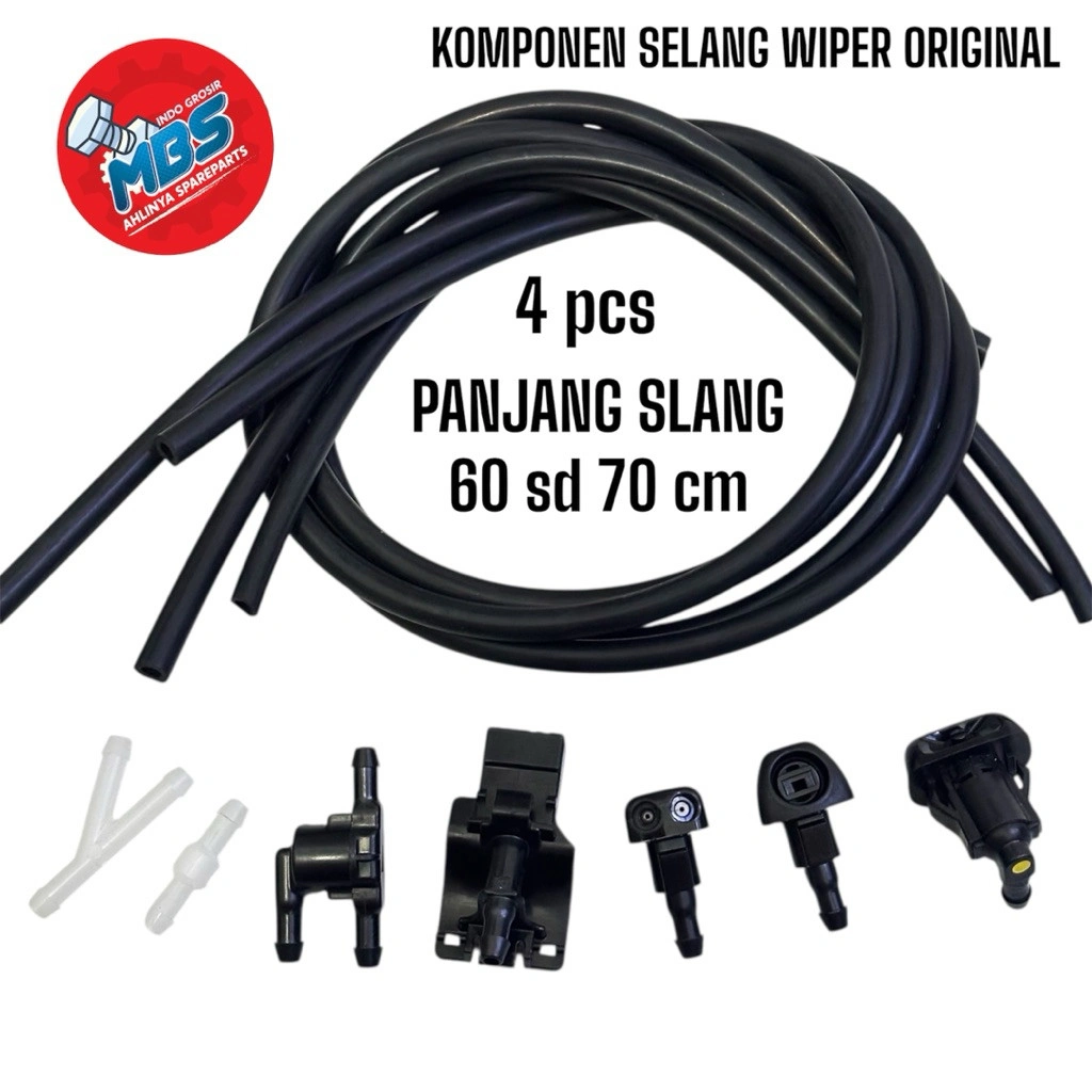 BIG Sambungan Selang Lurus T Y Wiper Mobil Universal Wiper Selang Konektor nozzle nosel lubang 1 lubang 2 original COD