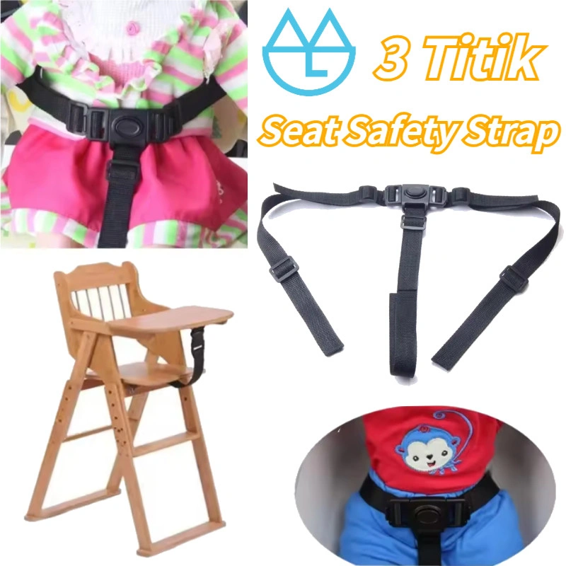 3 Titik Seat Belt Pengaman Untuk Kursi Sabuk Pengaman Bayi Baby Chair Adjustable Seatbelt Ukuran yang Bisa Diatur untuk Kebutuhan Bayi