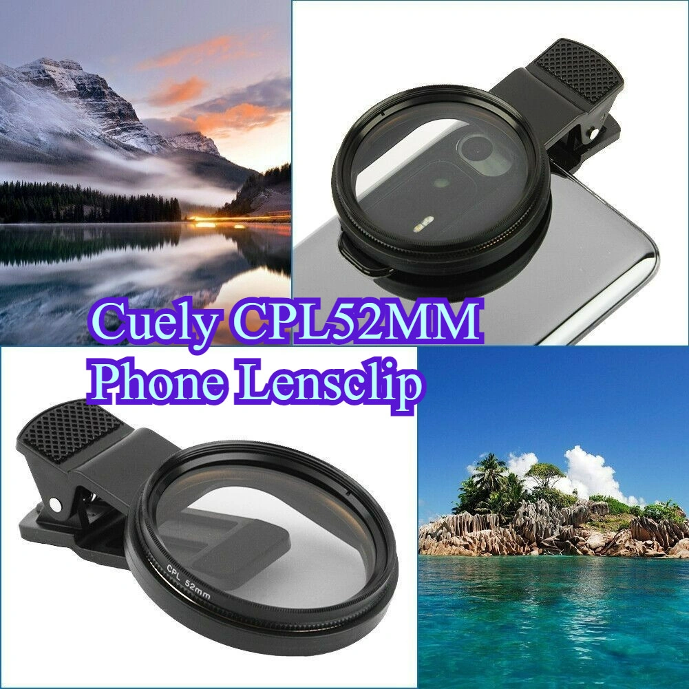 Filter CPL 52MM Profesional - Clip-On Universal untuk HP & Mirrorless (Lapisan Nano Anti Gores & Presisi Warna 99%)