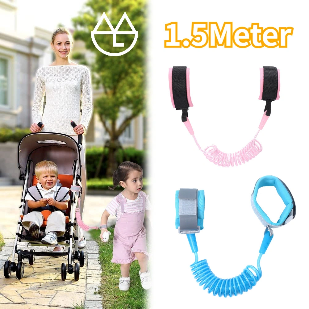 Set Pengaman Anak 1.5 Meter Tali Pengikat & Gelang Anti-Wander dengan Kunci Putar Kuat