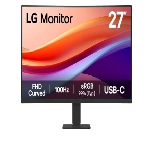 LG LED Monitor 27U421A-B 27" VA FHD 100Hz Curved 1500R 5ms USB-C 15W HDMI