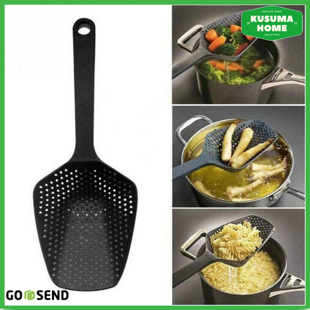 Sendok Saringan Minyak Mie Sayur Gorengan Skimmer Nylon Anti Panas Alat Masak Dapur Praktis Anti Lengket Tahan Lama