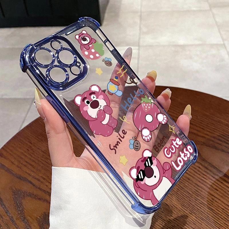 Casing For Redmi 9C 9A 9AT Sport NFC 13C A1 13 9 Prime A3 10 2021 2022 10A 10A 10C 10X 4G 11A 12 12C 5G 13R 14C 14R Activ 9T Power 9i 9i A2 A3 PRO A3X A4 TPU Lens Prtector Anime Strawberry Bear Soft C
