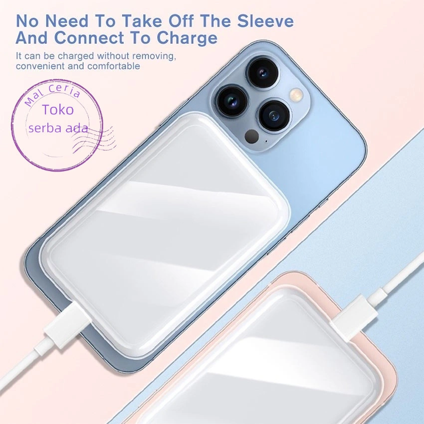 Silicone Case Magsafe Battery Pack Power Bank Cover Pelindung Casing Soft Anti Grinding