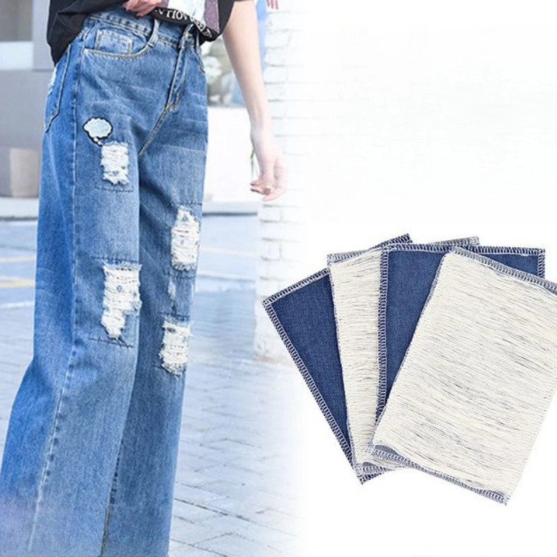 Stiker Denim Kreatif untuk Celana Berlubang Kit Perbaikan Jeans DIY