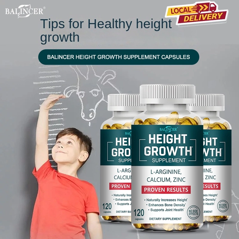 Height-increasing Vitamin Supplement-L-arginine Calcium and Zinc Supplement-height Growth Supplement Suitable for Teenagers 120 Capsules