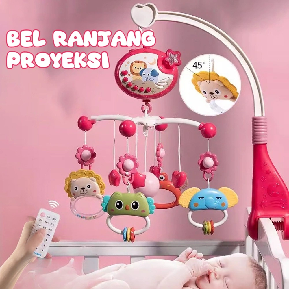 Mainan Tidur Bayi Crib Hanging Bell Toys Membujuk Bayi Remote Control Bed Bells Teether Bayi / Kasur Mainan Bayi