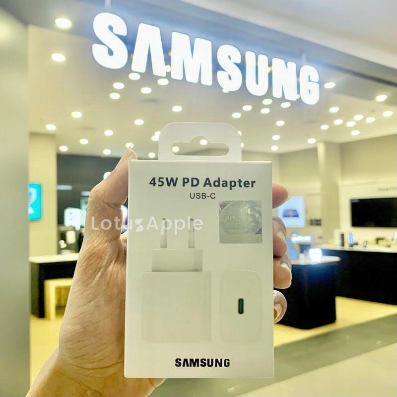 Kepala Charger Adaptor SAMSUNG 45 Watt Type C Usb C Fast Charging Original 100%