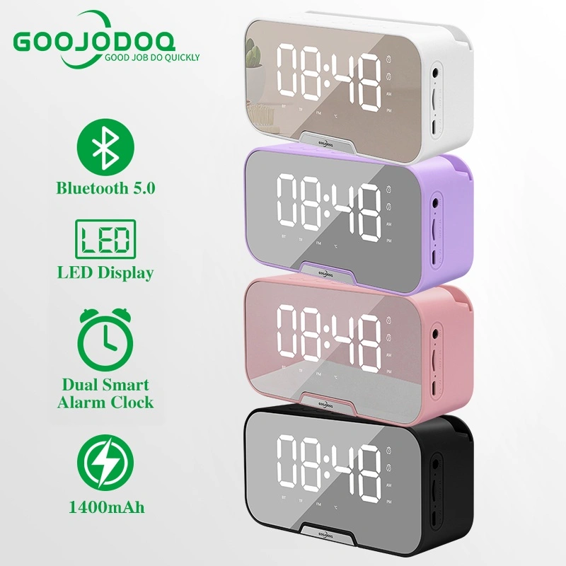GOOJODOQ Speaker Jam Bluetooth Portable Dan FM Radio Wireless Bass Mini Stereo Original