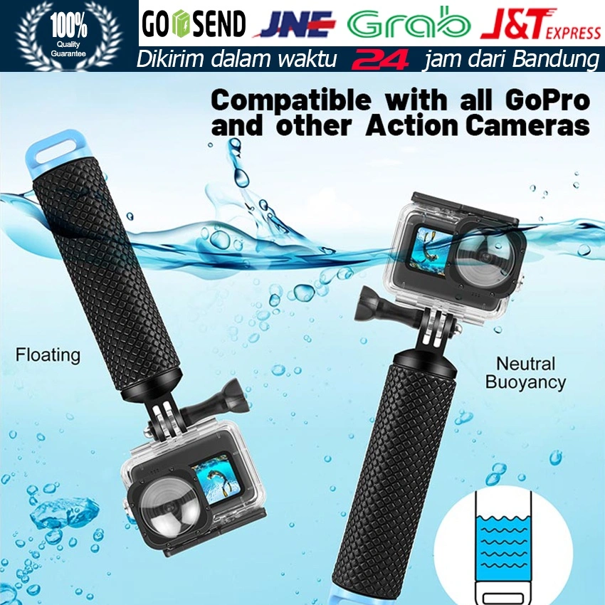 Floating Hand Grip Buoyancy Rod Untuk Gopro / Pegangan Tangan Mengapung Tiang Apung Monopod Untuk Kamera Aksi GoPro