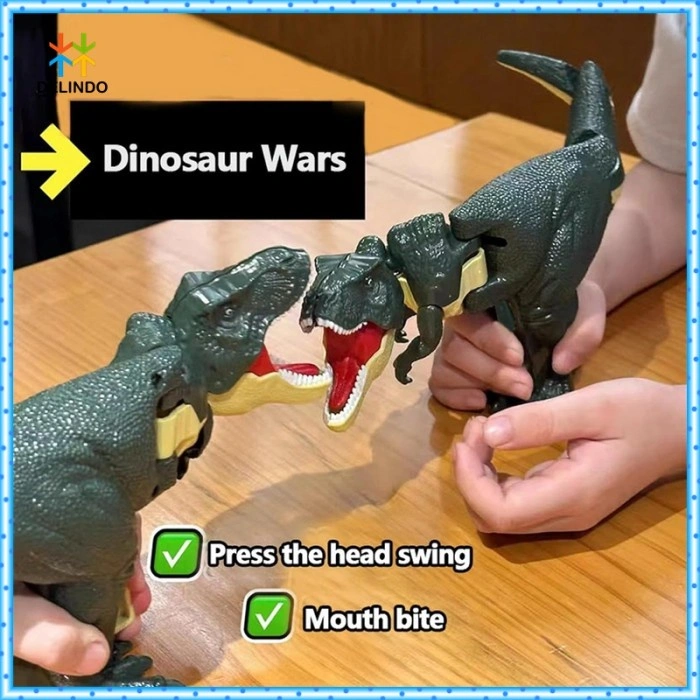 Mainan Dinosaurus Tekan Gigit Bersuara T-Rex Pressing Roaring Dino LED