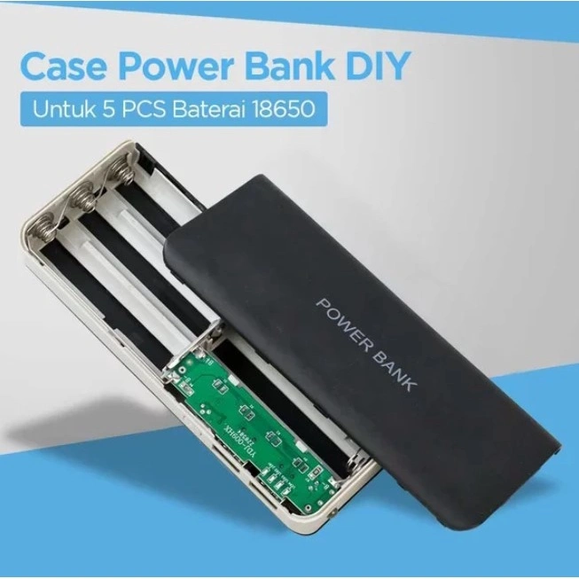 Power Bank Case For 5Pcs Battery 18650 Casing PB