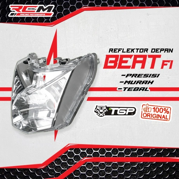 Reflektor Lampu Depan Beat Fi 2013 - 2015 Komplit Assy
